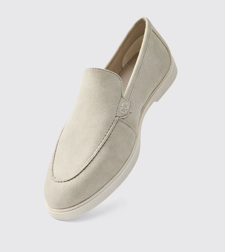 Faux Suede Slip-On Loafers