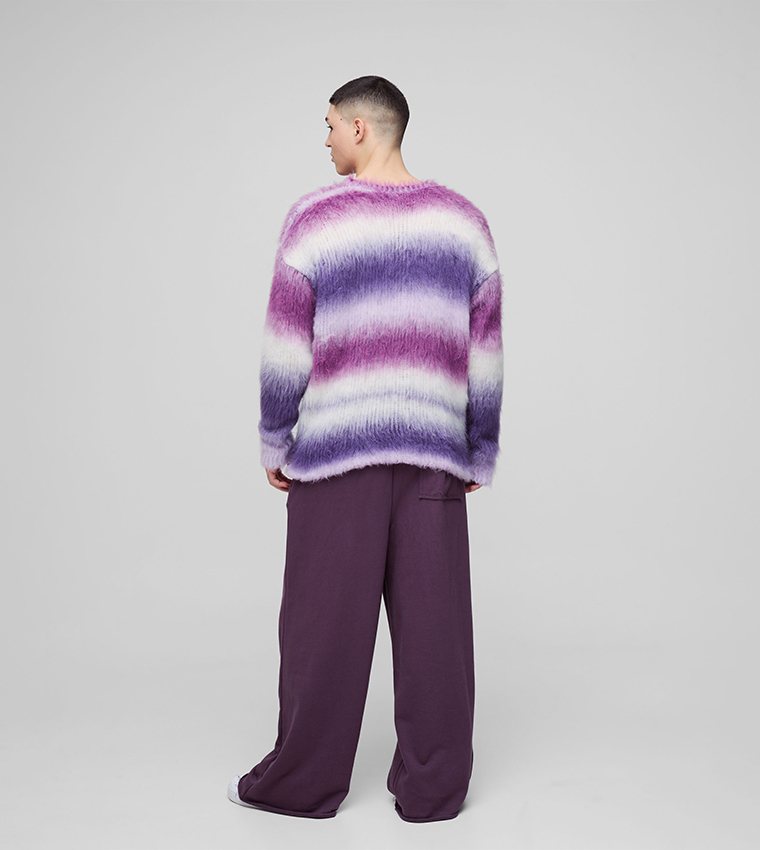 Extreme Wide Leg Raw Edge Loopback Sweatpants