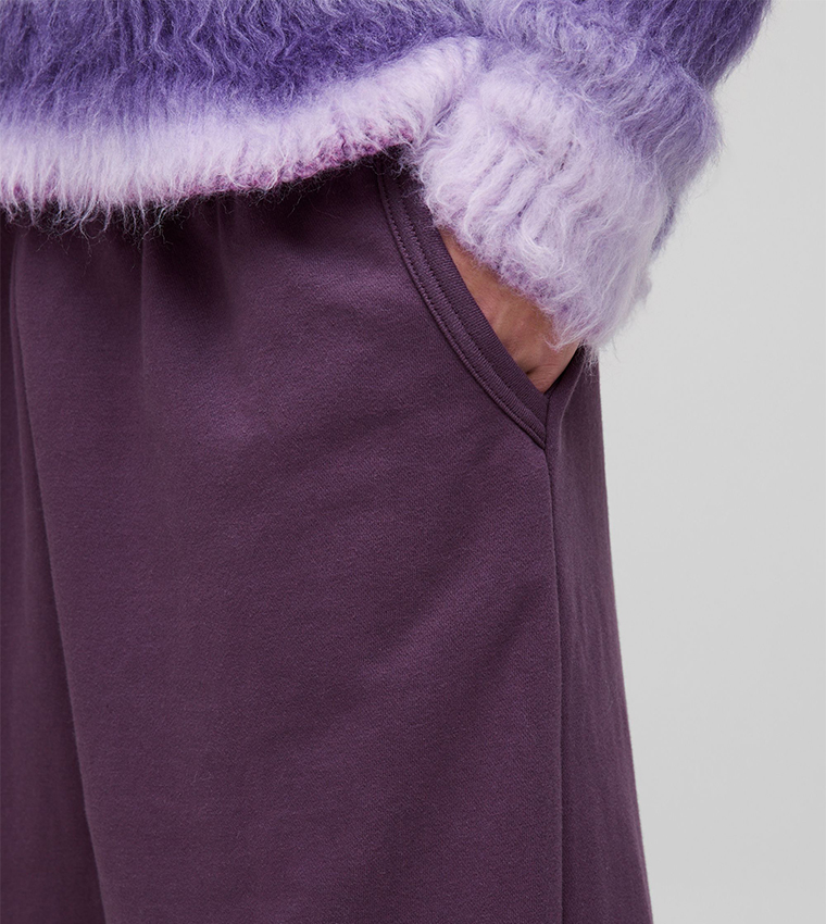 Extreme Wide Leg Raw Edge Loopback Sweatpants
