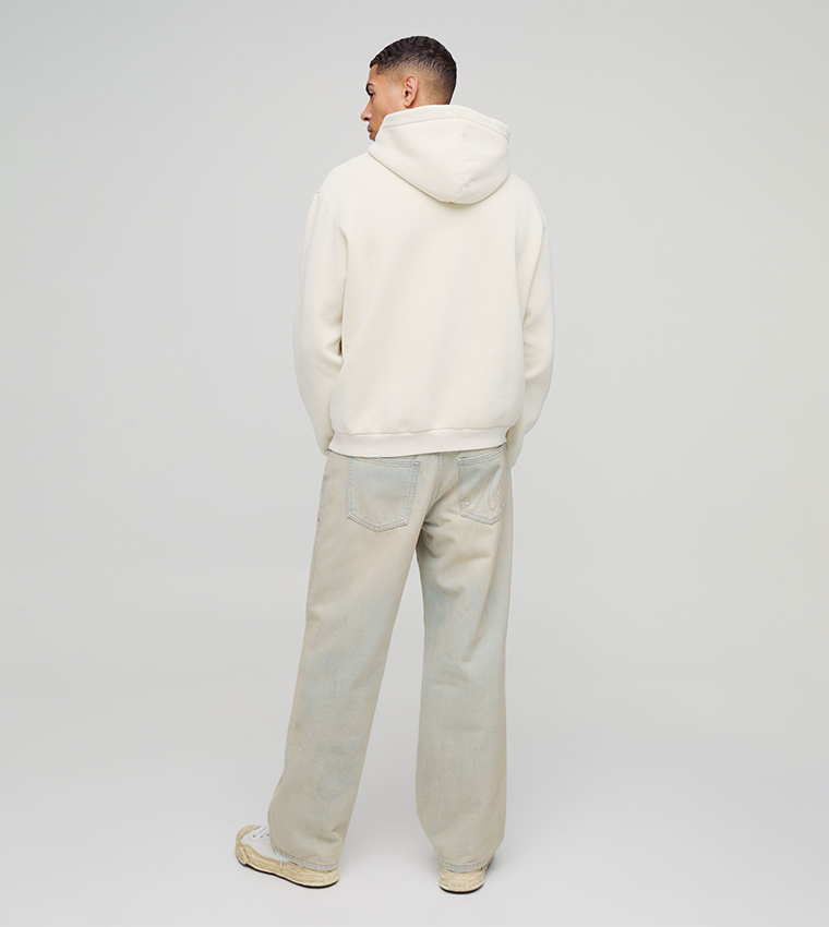Quarter Zip Washed Oversized Hoodie