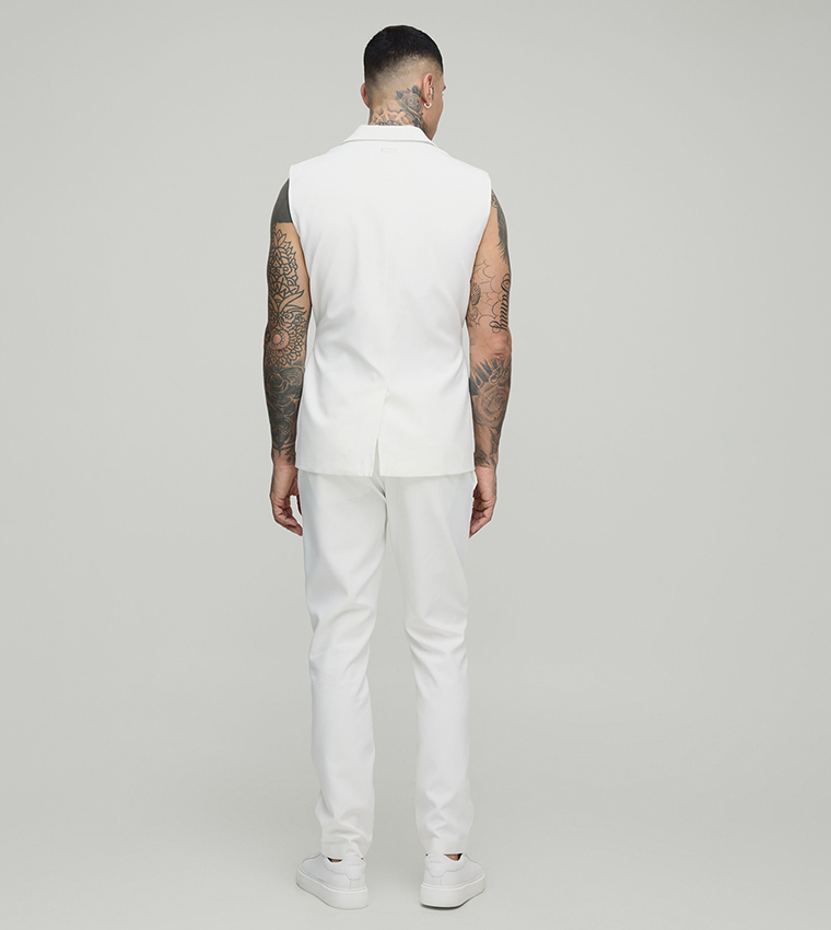 Single Breasted Sleeveless Blazer