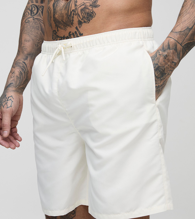 Plus & Tall Mid Rise Swim Shorts