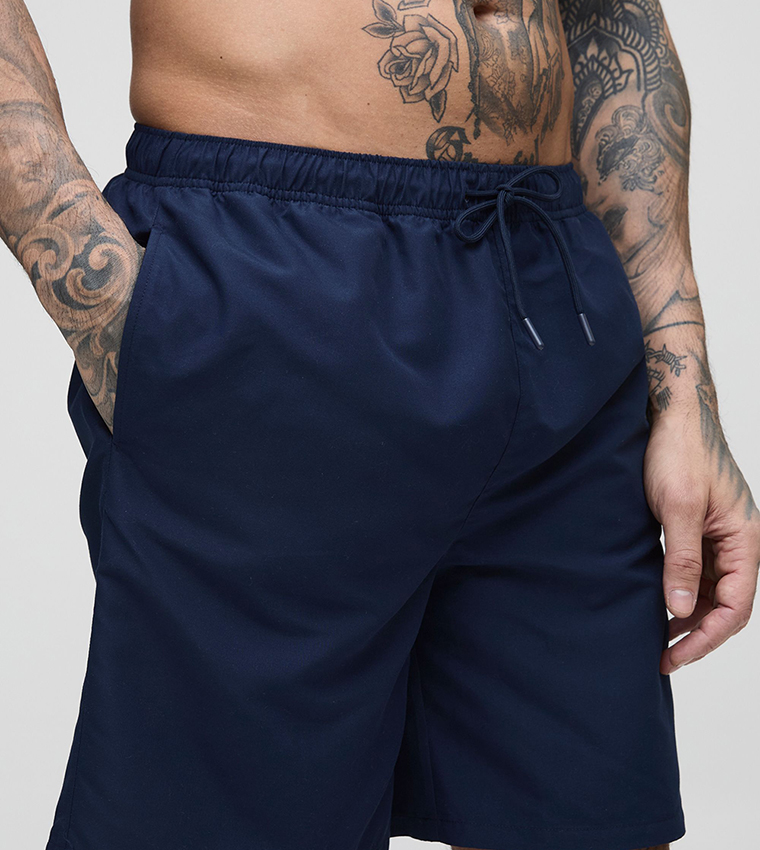 Plus & Tall Mid Rise Swim Shorts
