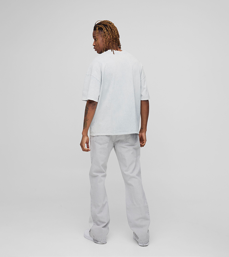 Tall Flare Appliqued Gusset Panel Slim Fit Jeans