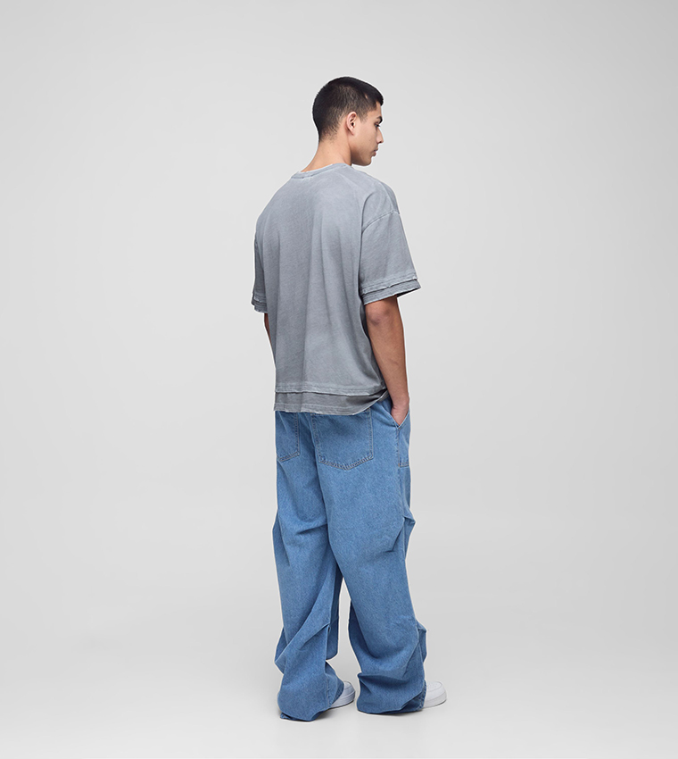 Tall Ruched Baggy Jeans