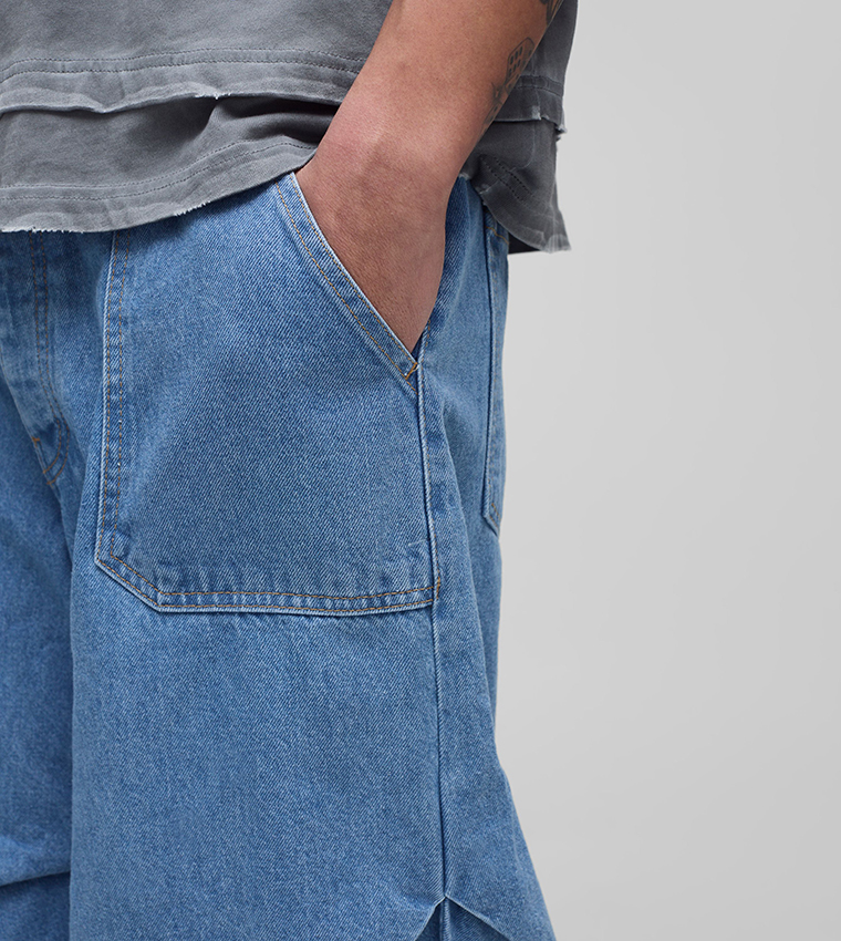 Tall Ruched Baggy Jeans