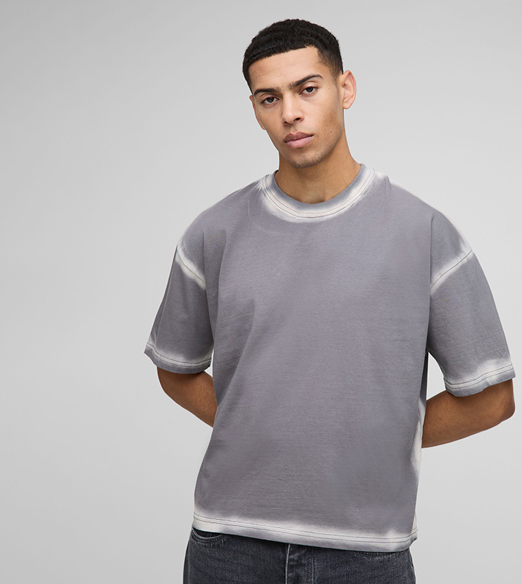 Spray Seam Oversized Boxy T-Shirt