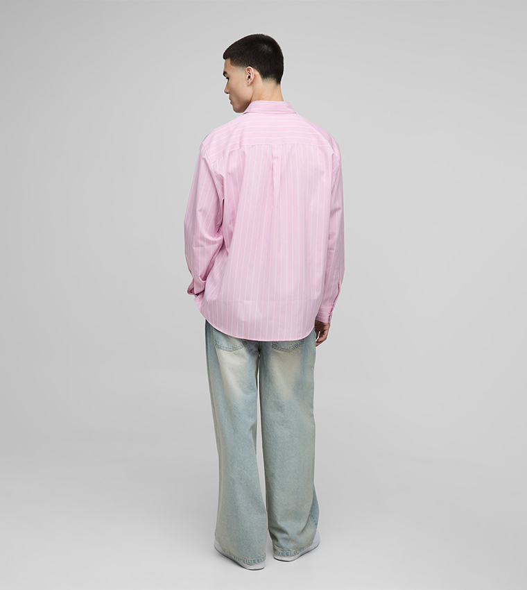 Striped Long Sleeves Oversized Shirt