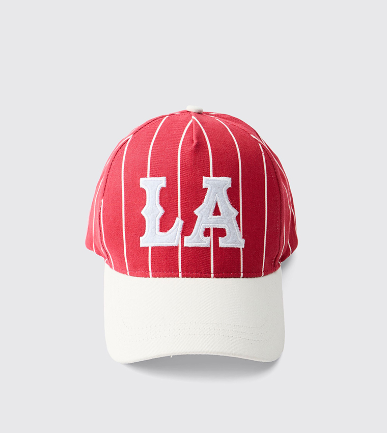 Buy BoohooMAN LA Trucker Cap In Red 6thStreet UAE