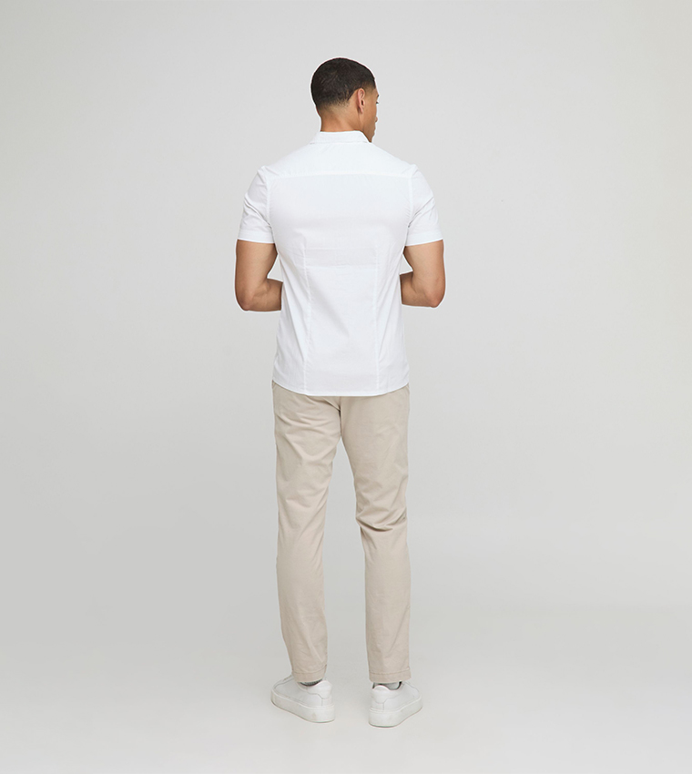 Solid Short Sleeves Casual Shirt