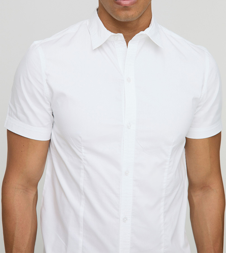 Solid Short Sleeves Casual Shirt