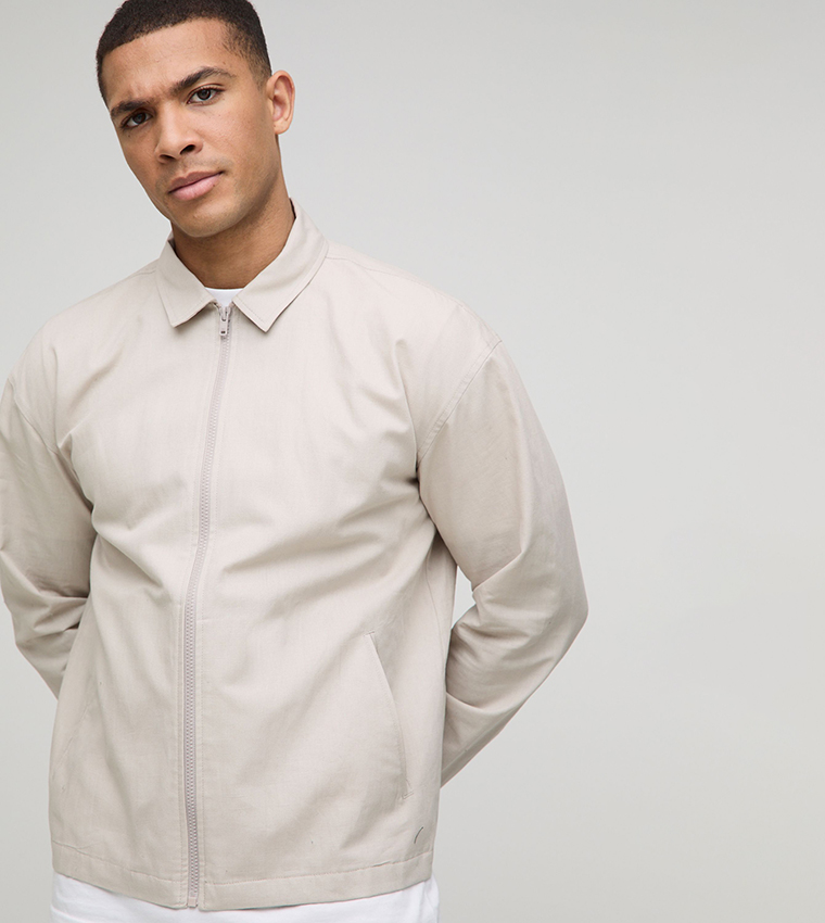 Linen Blend Long Sleeves Oversized Shirt