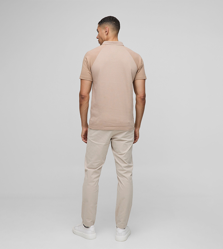 Color Block Short Sleeves Polo T-Shirt
