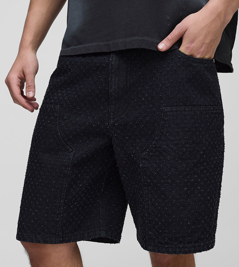 Relaxed Fit Rigid Carpenter Denim Shorts