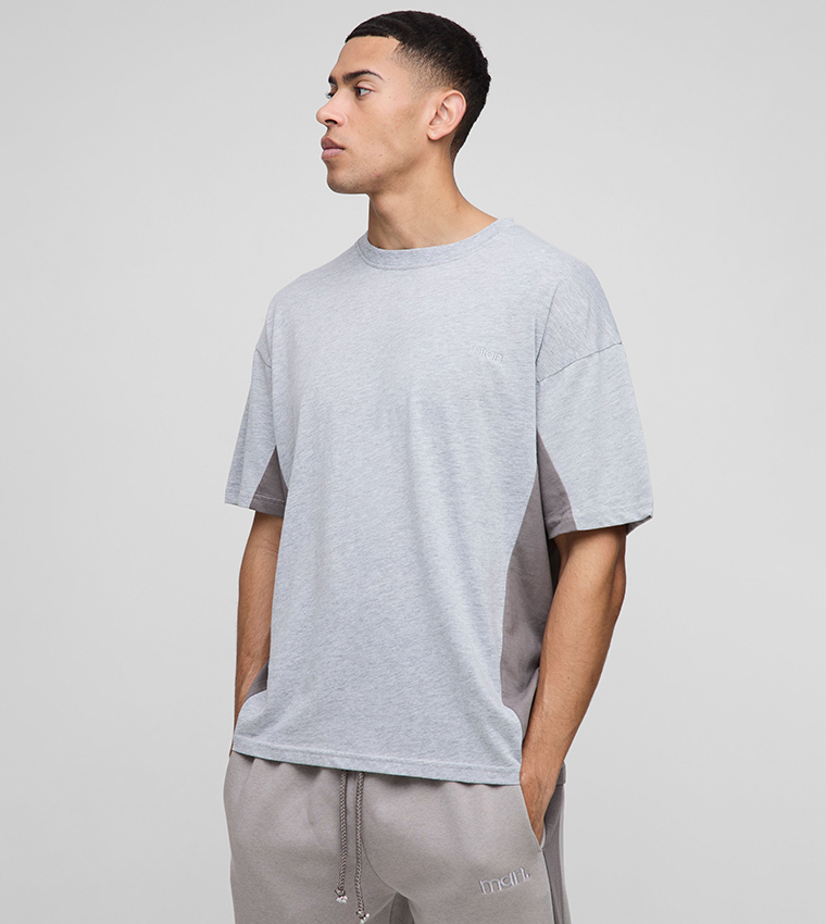 Color Block Short Sleeves Oversized T-Shirt