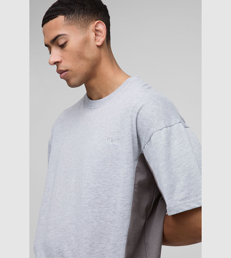 Color Block Short Sleeves Oversized T-Shirt