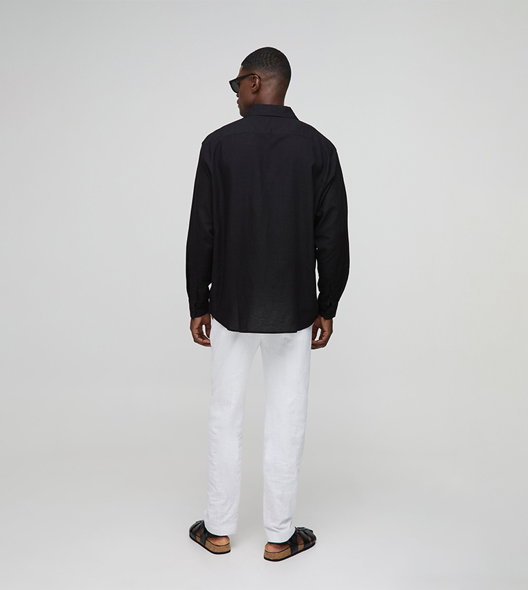 Linen Long Sleeves Oversized Shirt
