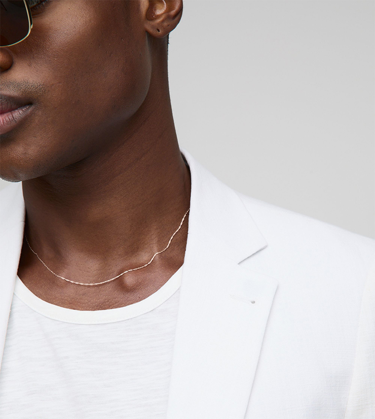 Linen Blend Slim Fit Blazer