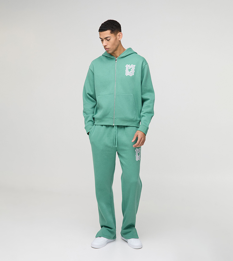 Printed Zip Through Hooded Co-Ord Set