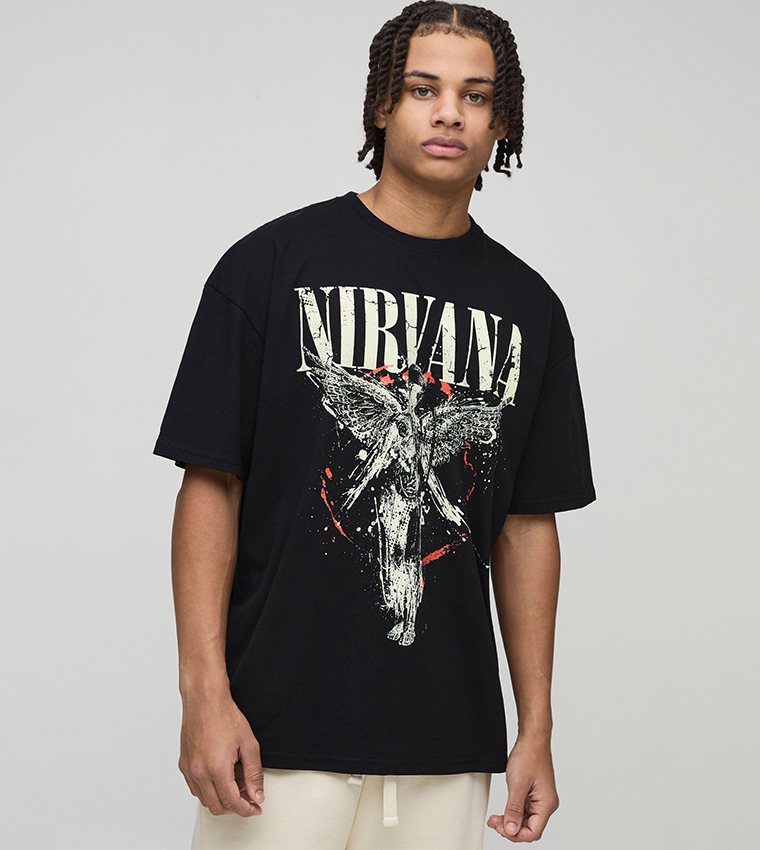 Nirvana License Print Oversized T-Shirt