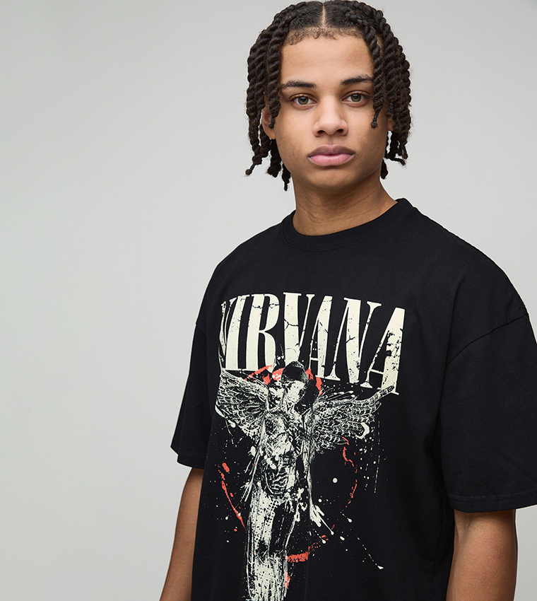 Nirvana License Print Oversized T-Shirt