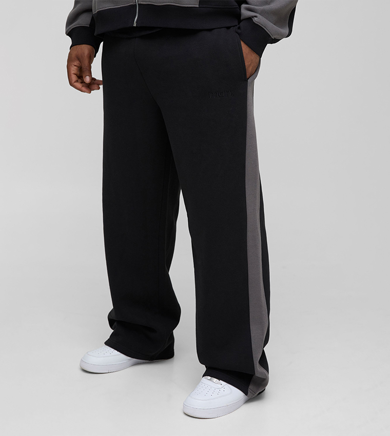 Plus & Tall Relaxed Fit Panel Detail Sweatpants