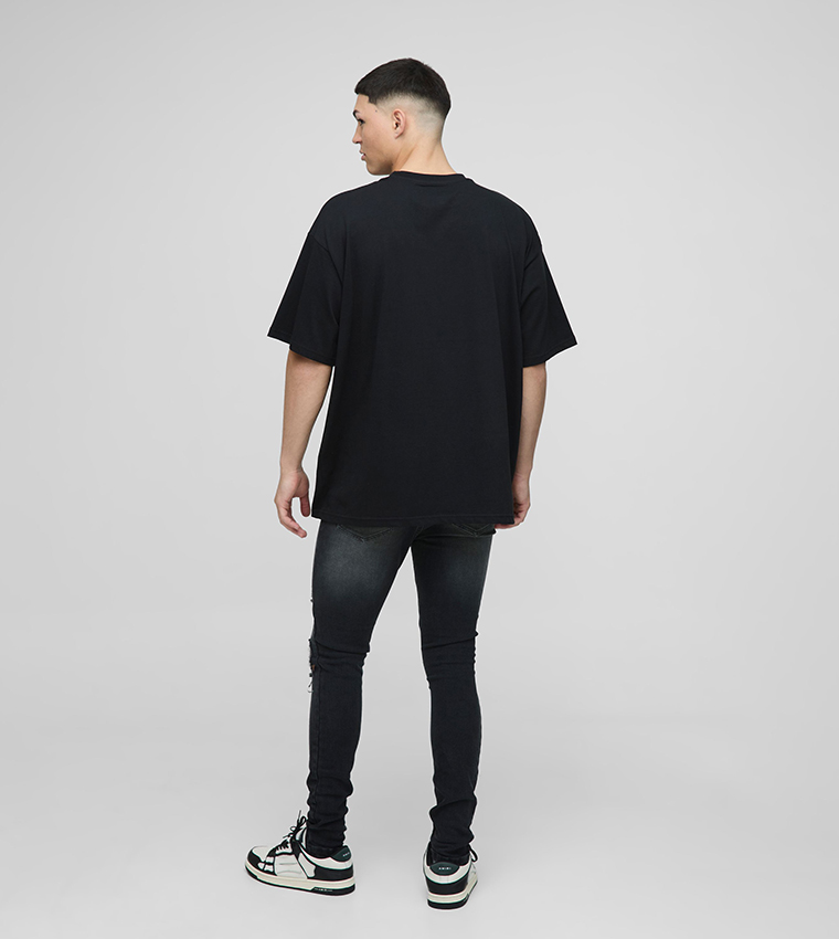 Washed Ripped Knee Super Skinny Fit Jeans