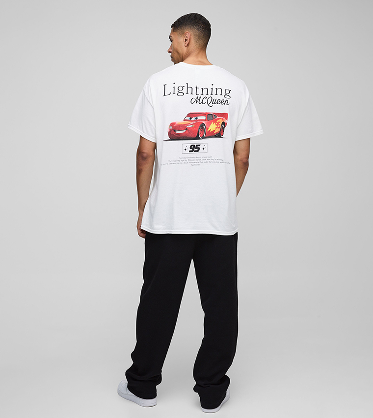 Pixar Cars Lightening Graphic License Oversized T-Shirt