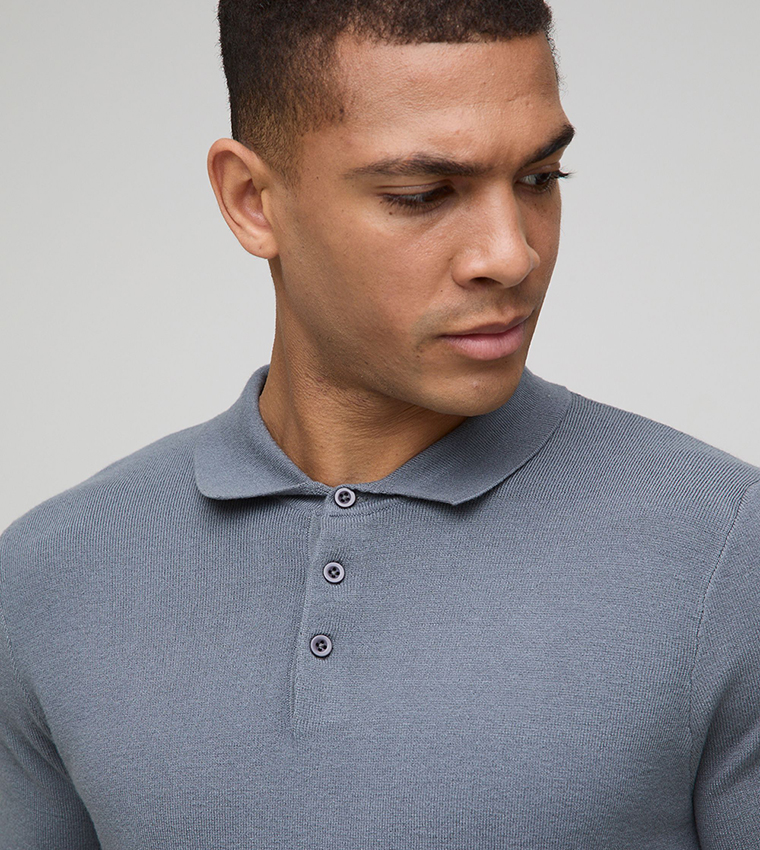 Short Sleeves Button Neck Polo T-Shirt