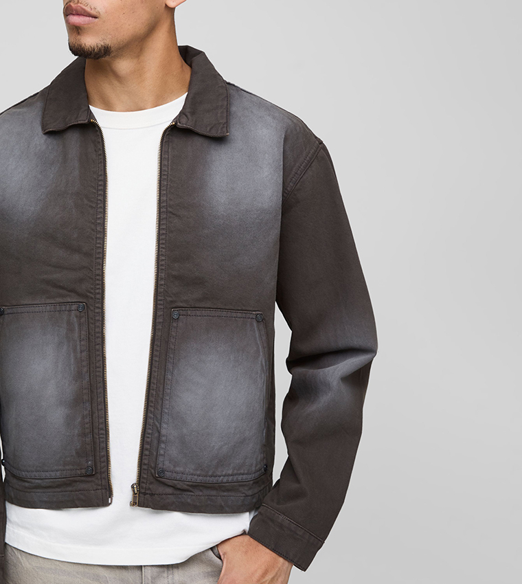 Carpenter Washed Harrington Denim Jacket