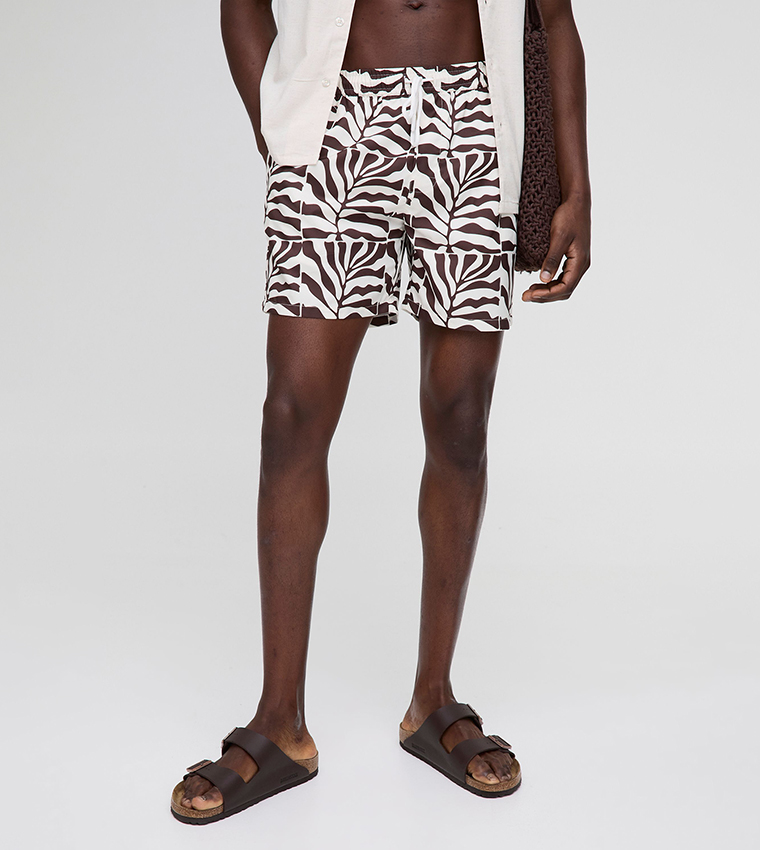 Palm Print Swim Shorts
