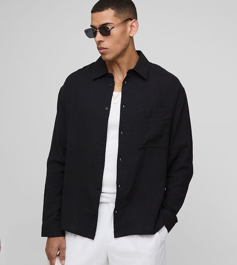Cheesecloth Long Sleeves Oversized Shirt