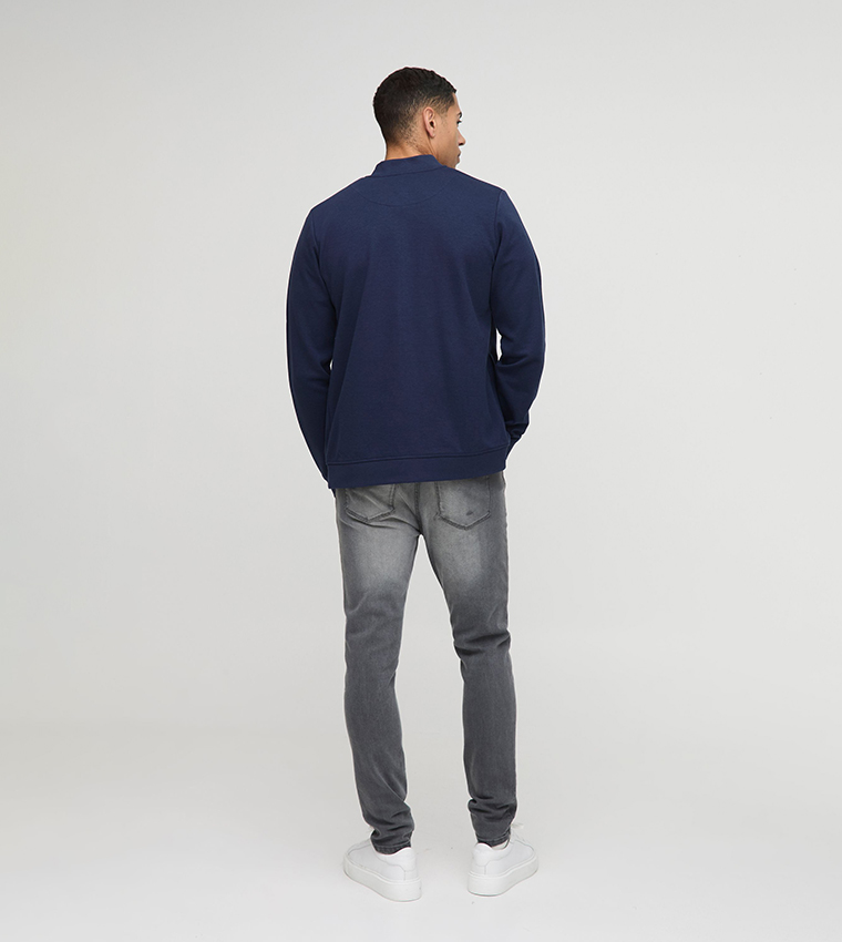 Regular Fit Interlock Bomber Jacket