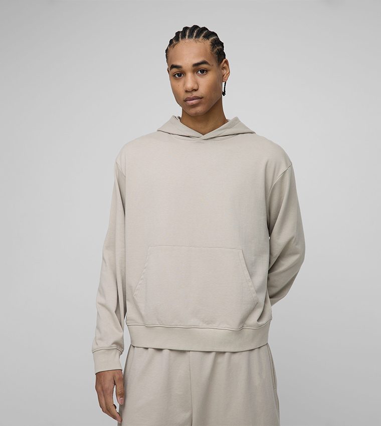 Solid Long Sleeves Oversized Hoodie