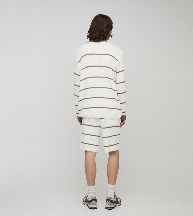 Tall Striped Long Sleeves Rugby Polo T-Shirt