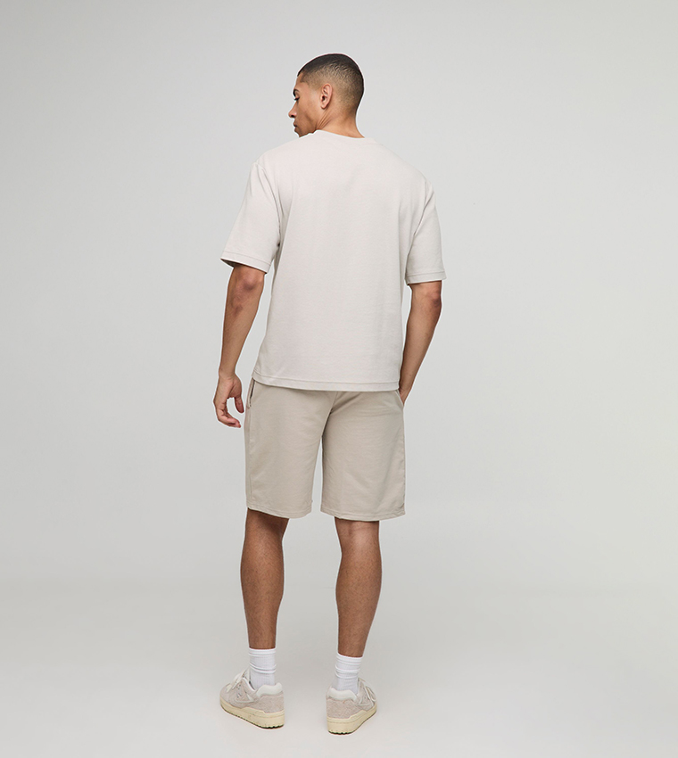 260GSM Loopback Solid Oversized Shorts