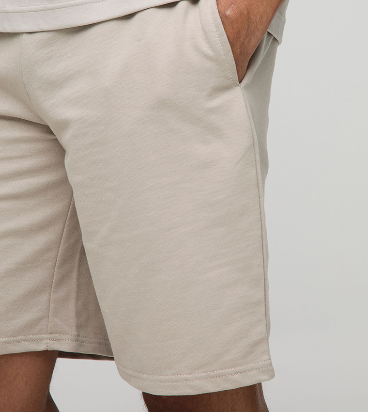 260GSM Loopback Solid Oversized Shorts