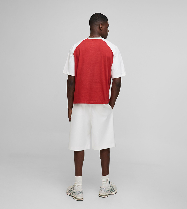 Color Block Short Sleeves Oversized T-Shirt