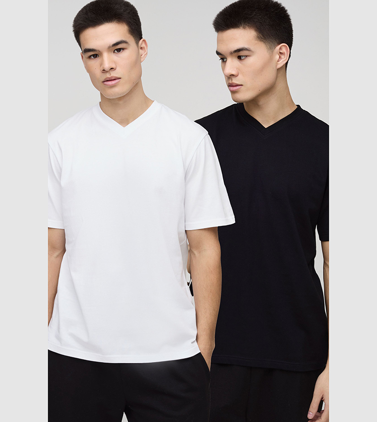 2 Pack Regular Fit V-Neck T-Shirts