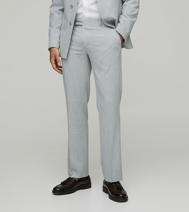 Mid Rise Flared Formal Trousers