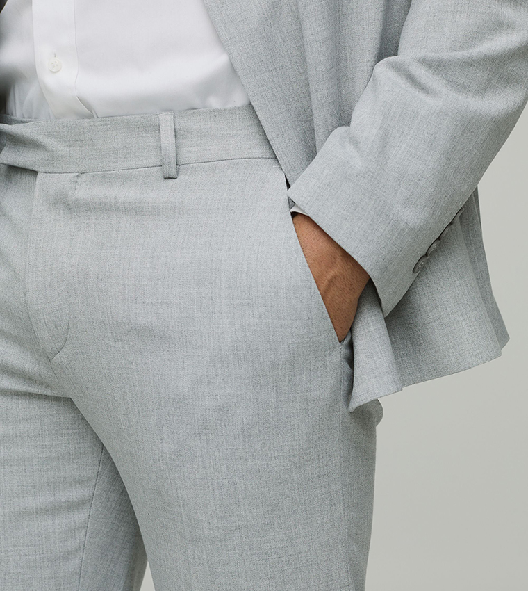 Mid Rise Flared Formal Trousers