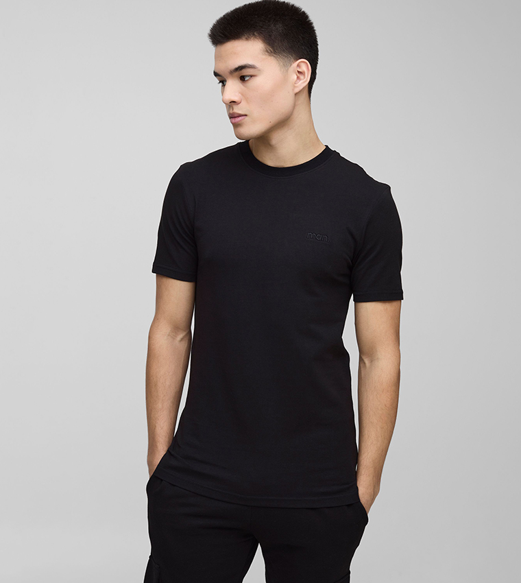 Solid Muscle Fit Crew Neck T-Shirt