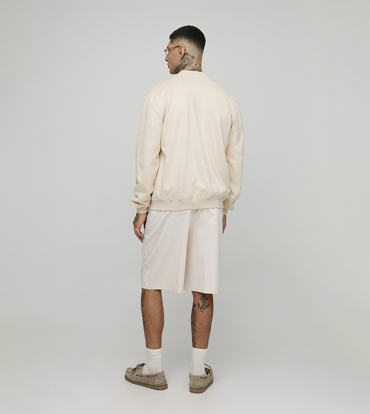 Plus & Tall Faux Suede Regular Fit Bomber Jacket