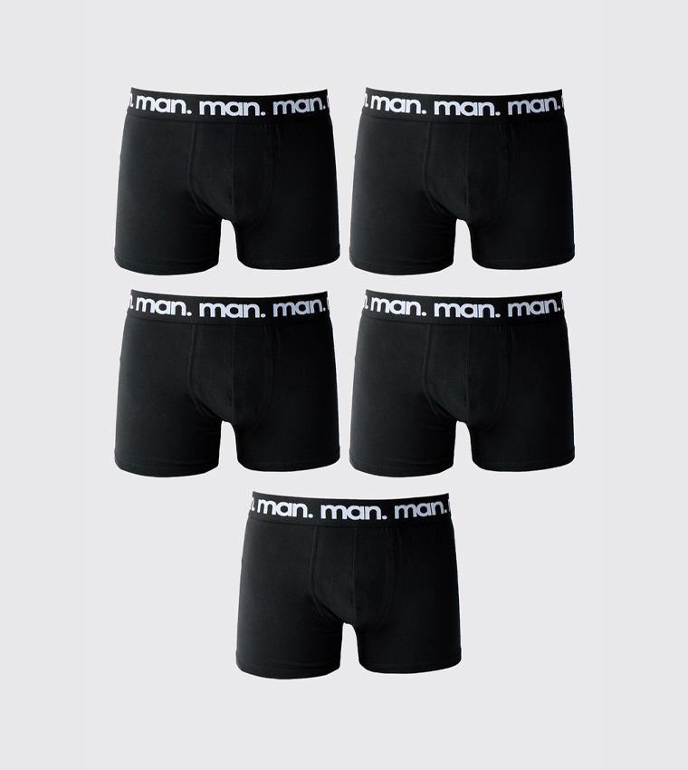 Pack of 5 Logo Waistband Trunks
