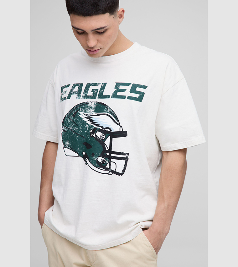 NFL Eagles License Washed Oversized T-Shirt