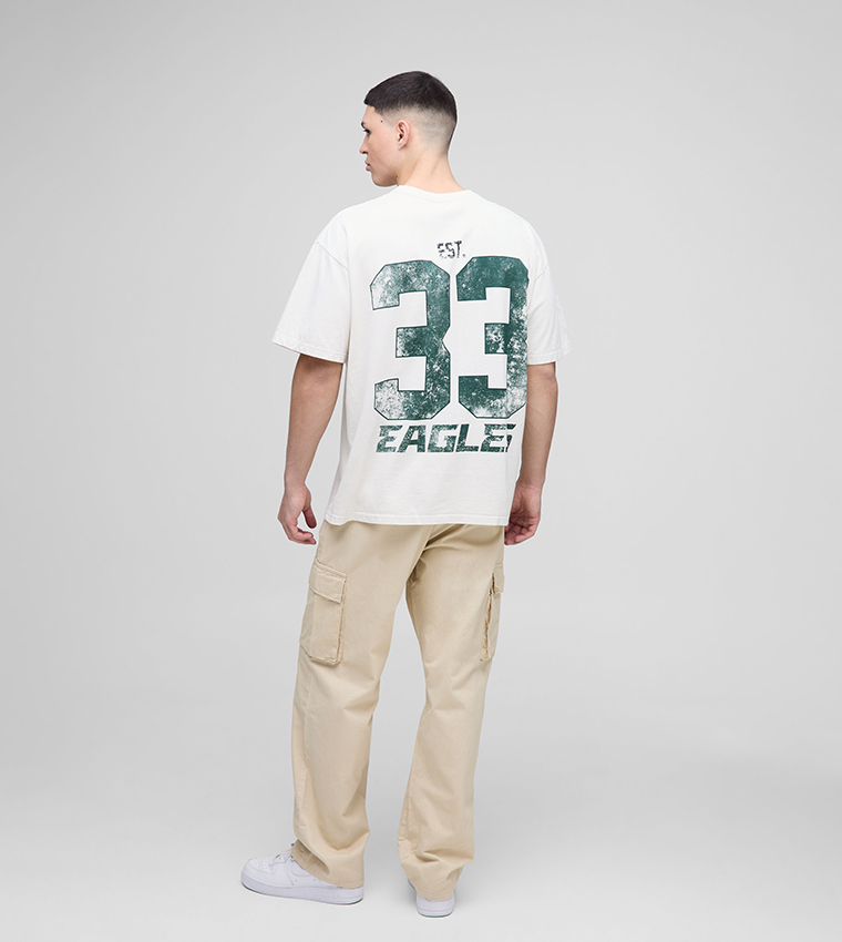 NFL Eagles License Washed Oversized T-Shirt