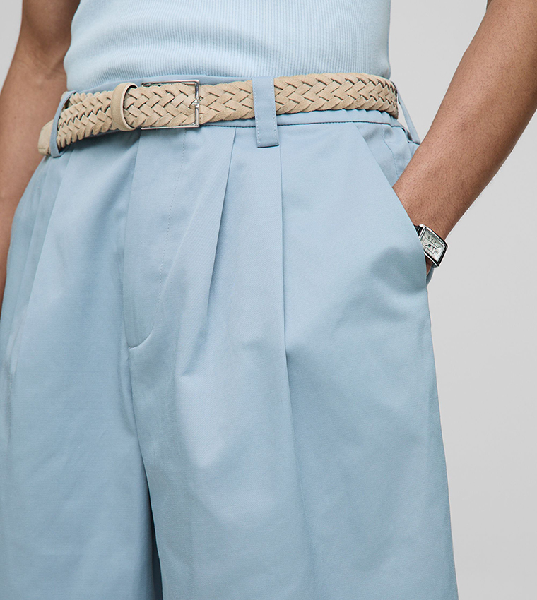 Pleated Detail Relaxed Fit Shorts