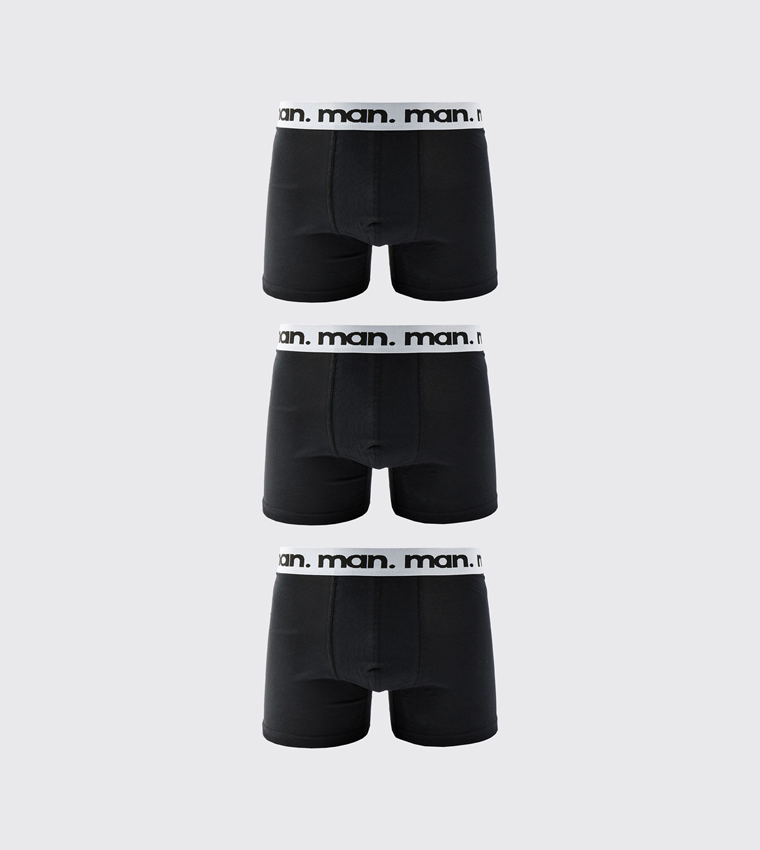 Pack of 3 Logo Waistband Trunks