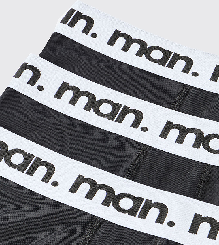 Pack of 3 Logo Waistband Trunks
