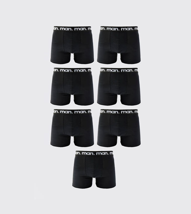 Pack of 7 Logo Waistband Trunks